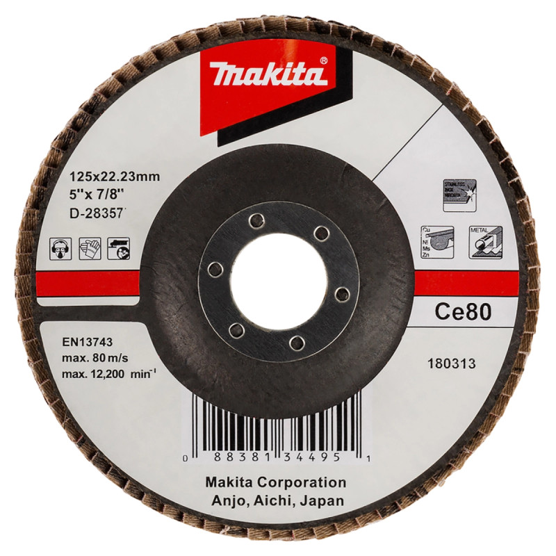 Makita Slibeskive 125 K80  -28357