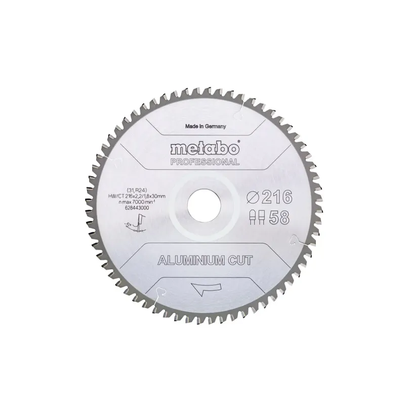 Metabo 4061792173798 628443000 Rundsavklinge Aluminium Cut  Kvalitet Professional  Til Semistationære Rundsav
