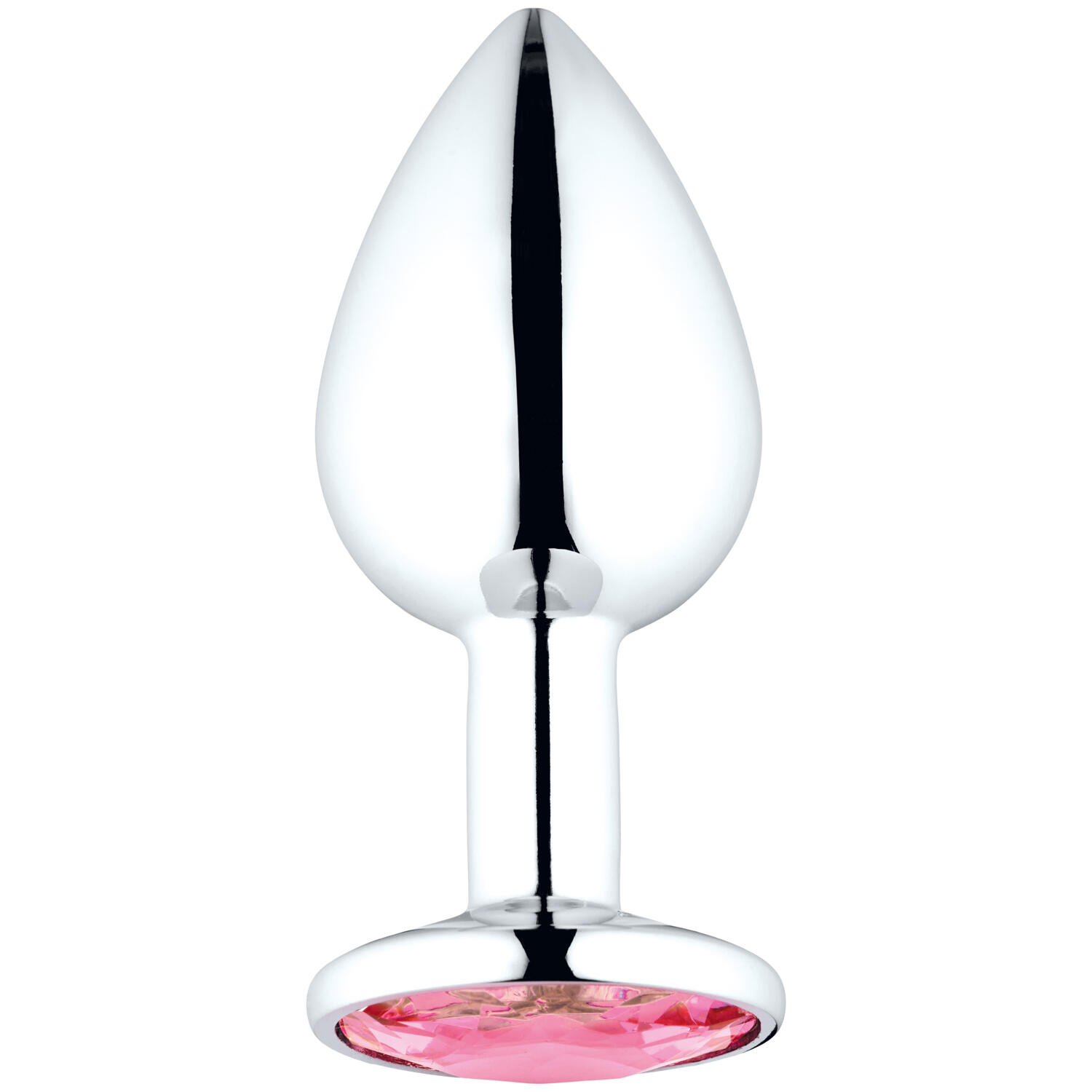 Mini Diamant Buttplug Sølv Pink
