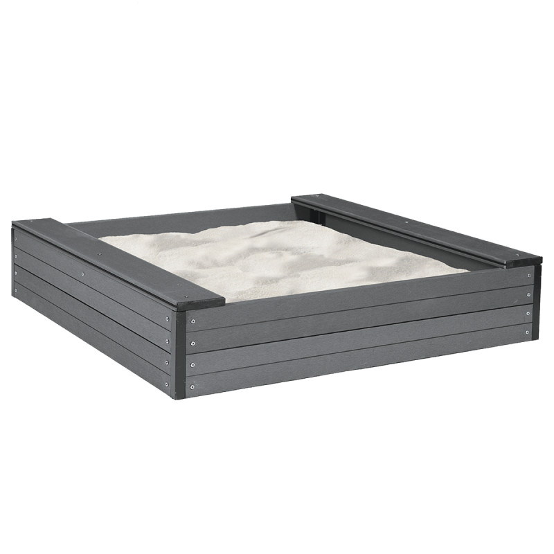 Nordic Play Wpc Sandkasse Inkl  Net Og 240 Kg Sand   24   120   120 Cm
