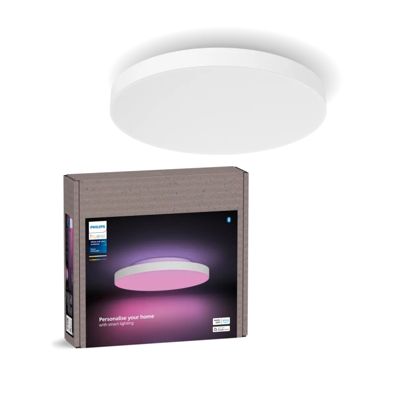 Philips Hue Datura White And Color Ambiance Rundt ø38   Cm Led Loftpanel Lille Hvid