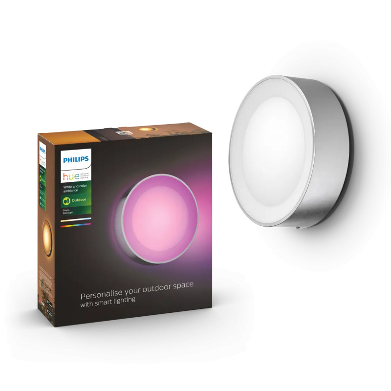Philips Hue Daylo White And Color Ambiance Udendørs Væglampe Inox 15w