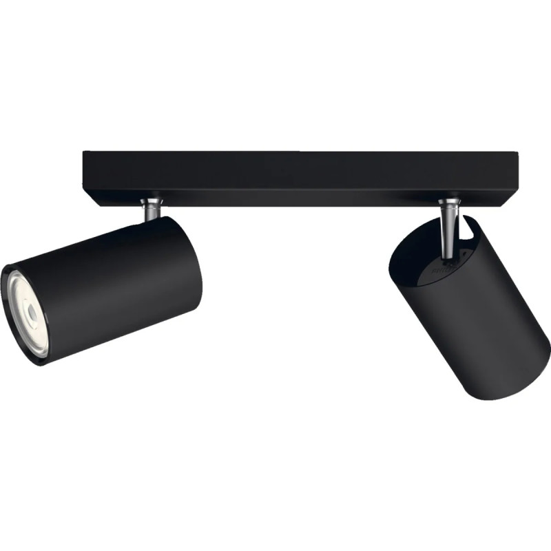 Philips Kosipo Spotskinne Sort Med   Gu10 Spots