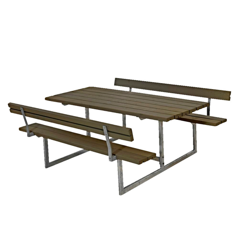 Plus Basic Bord Bænke-sæt     Ryglæn Gråbrun 185812-18
