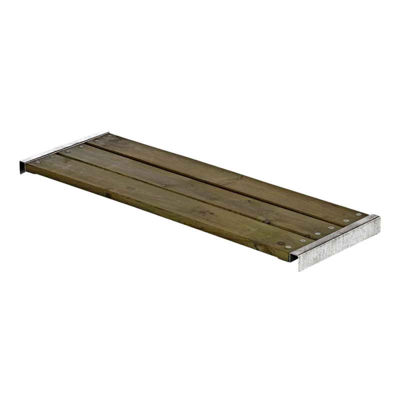 Plus Cubic Pipe Løs Bænk 120cm Inkl  Beslag Grundmalet Gråbrun 178102-18