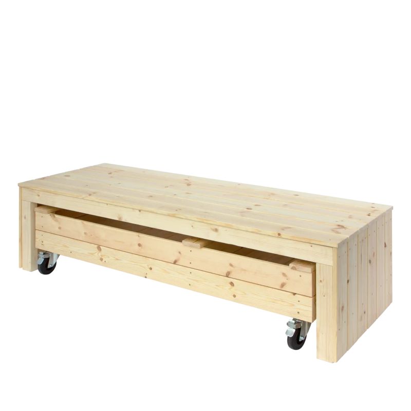Plus Fun Sandkasse   Hjul Og Bænk 180 Cm 18050-