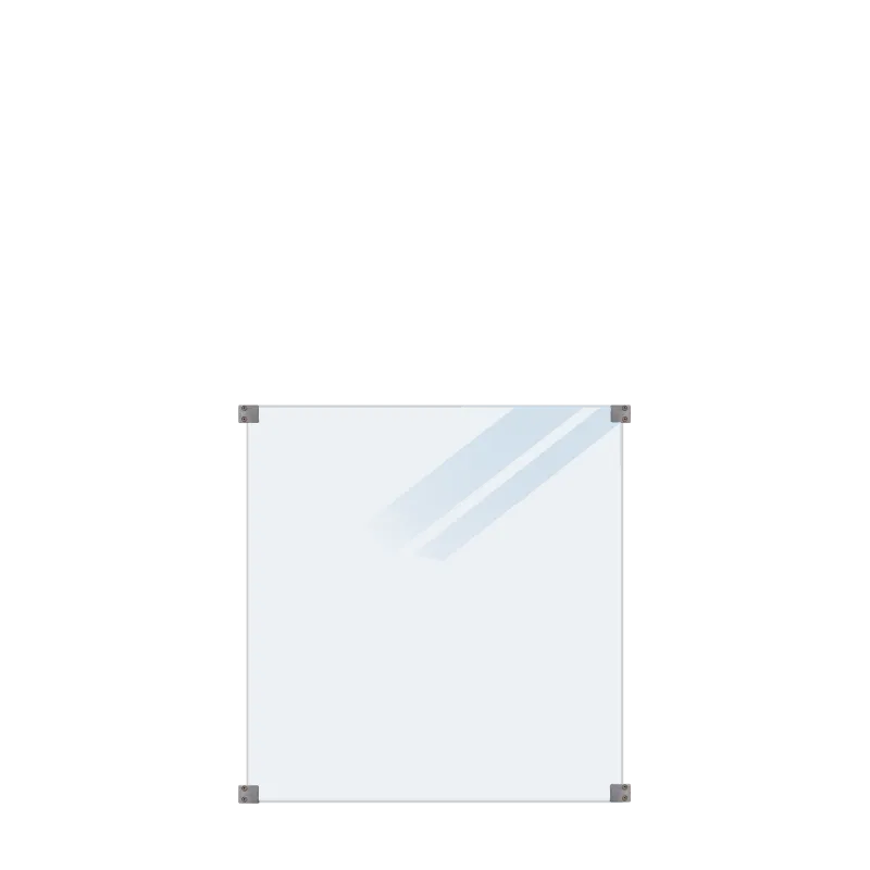 Plus Glashegn Lamineret Inkl    Runde Beslag   90 Cm     91 Cm Glas Frosted Lamineret