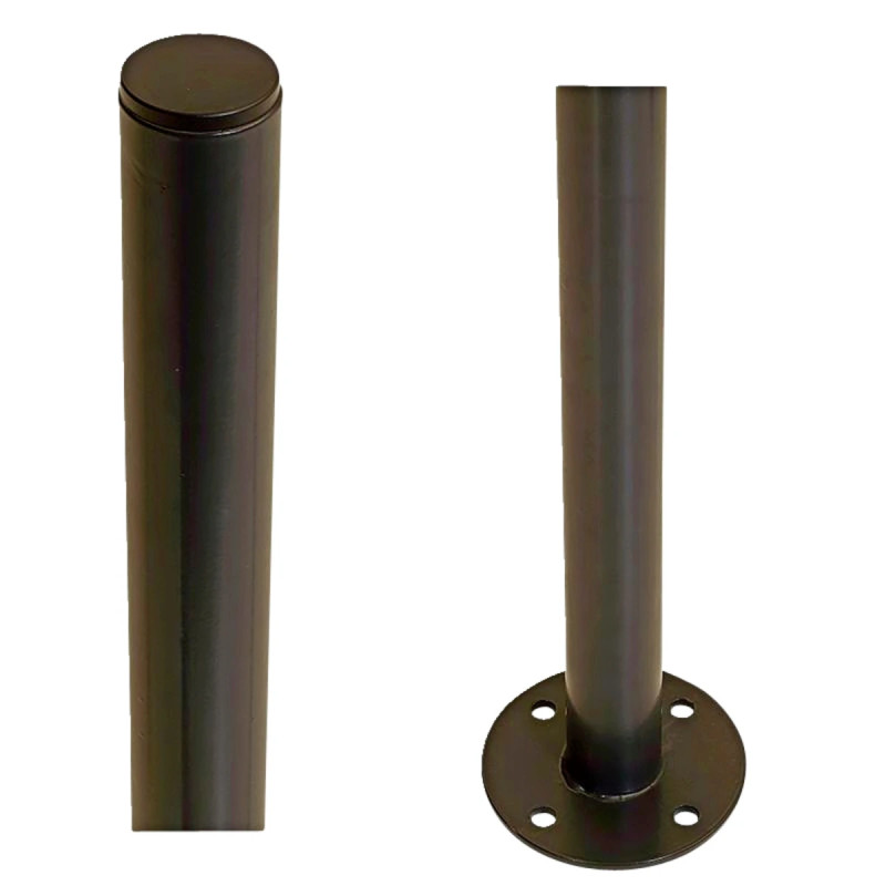 Plus Stålstolpe Rund Med Fod ø42 4mm     96cm Trykimprægneret