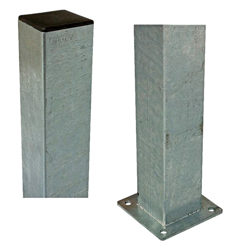 Plus Stålstolpe Varmgalvaniseret 80x80mmx186cm   Fod 20396-