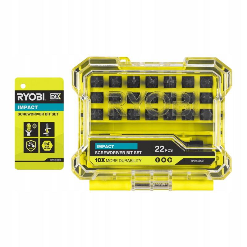 Ryobi Rx Slagbitssæt 22 Dele Rarxsd22
