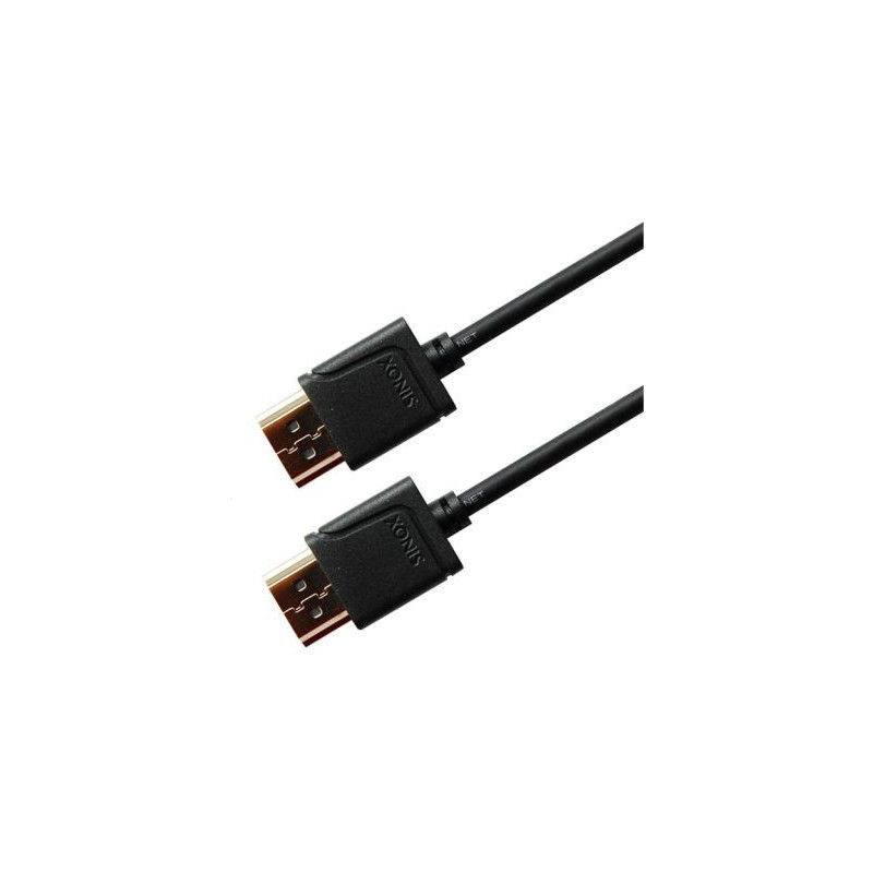 Sinox Ultra Tyndt High Speed Hdmiâ  Kabel Med Ethernet 1m  Sort