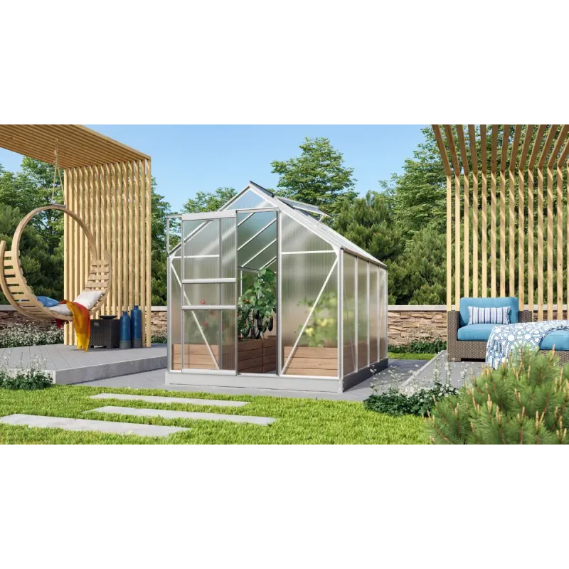 Vitavia Venus 5000 Alu Drivhus 4mm Poly   Sokkel