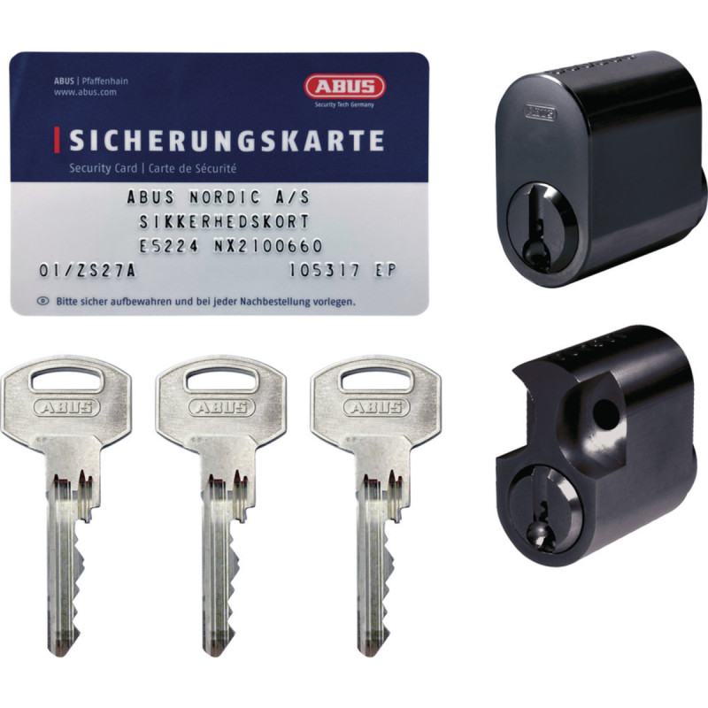 Abus Nx21 Sampak Mat Sort Med   Oval Og   Rokoko Cylinder 5013302