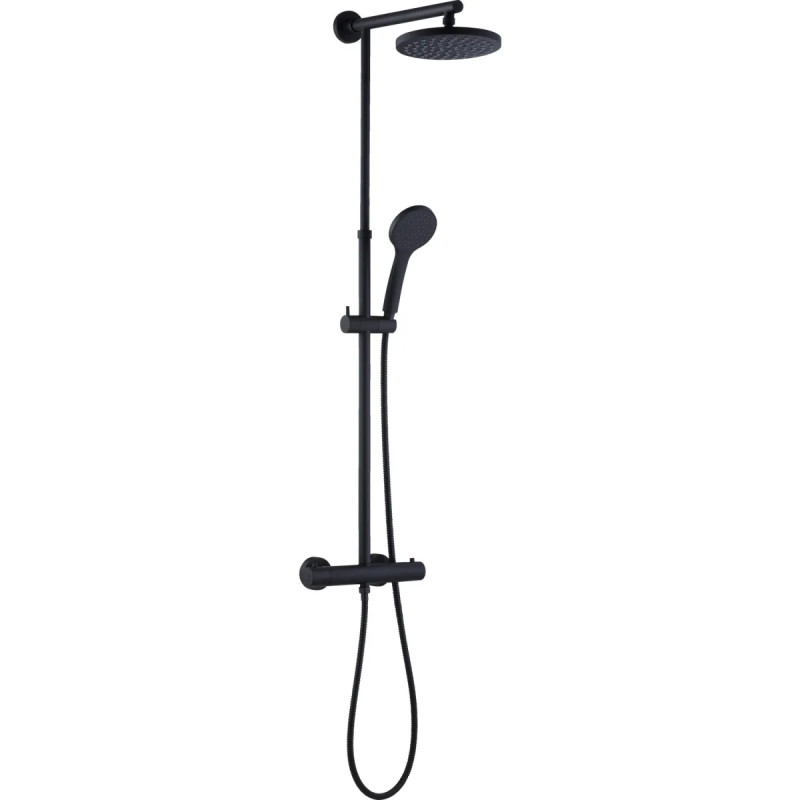 Adora Infigo   Termostatbruse- Sæt  Brus ø200 100 Mm  Black