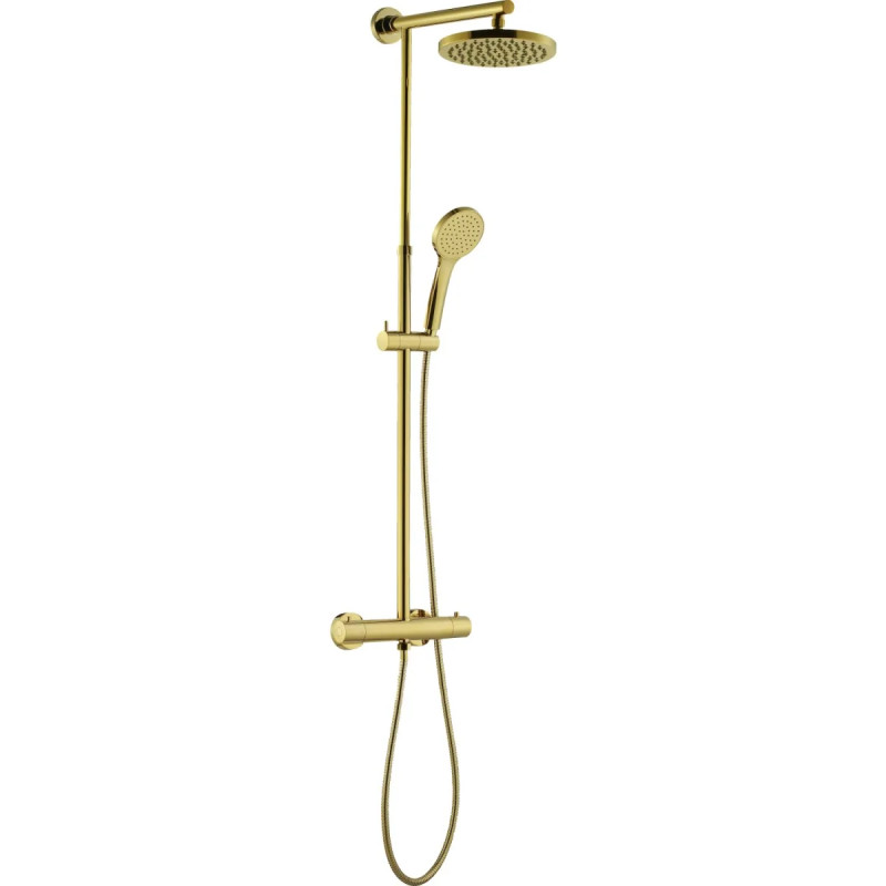 Adora Infigo   Termostatbruse- Sæt  Brus ø200 100 Mm Gold