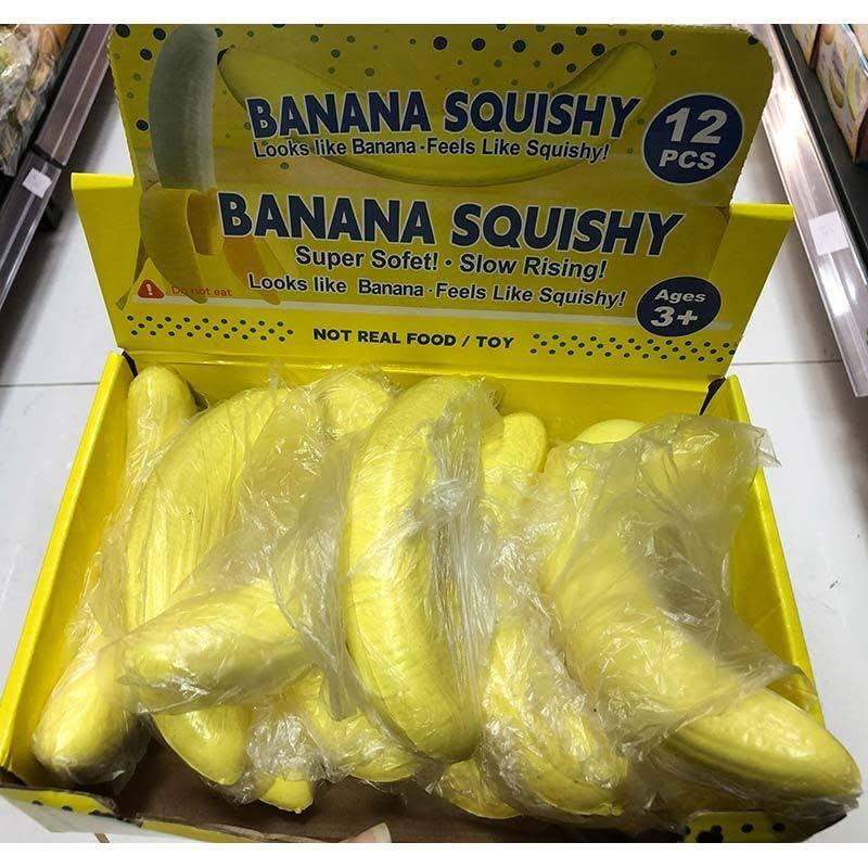 Banana Squishy  Blød Banan Fidget   Sanselegetøj