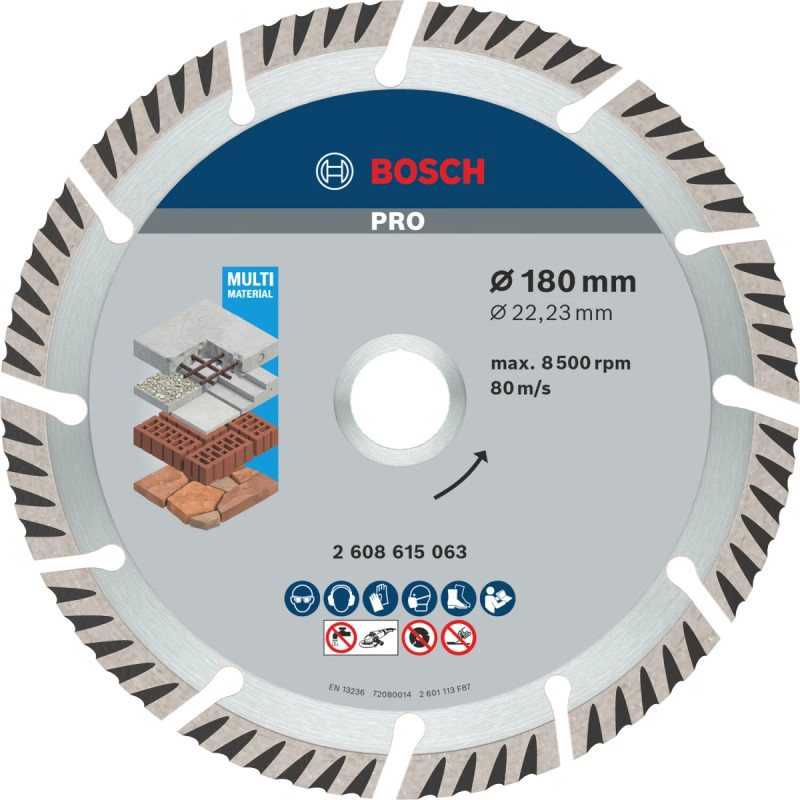 Bosch Diamantskive Std Univresal 180x22 23mm 2608615063