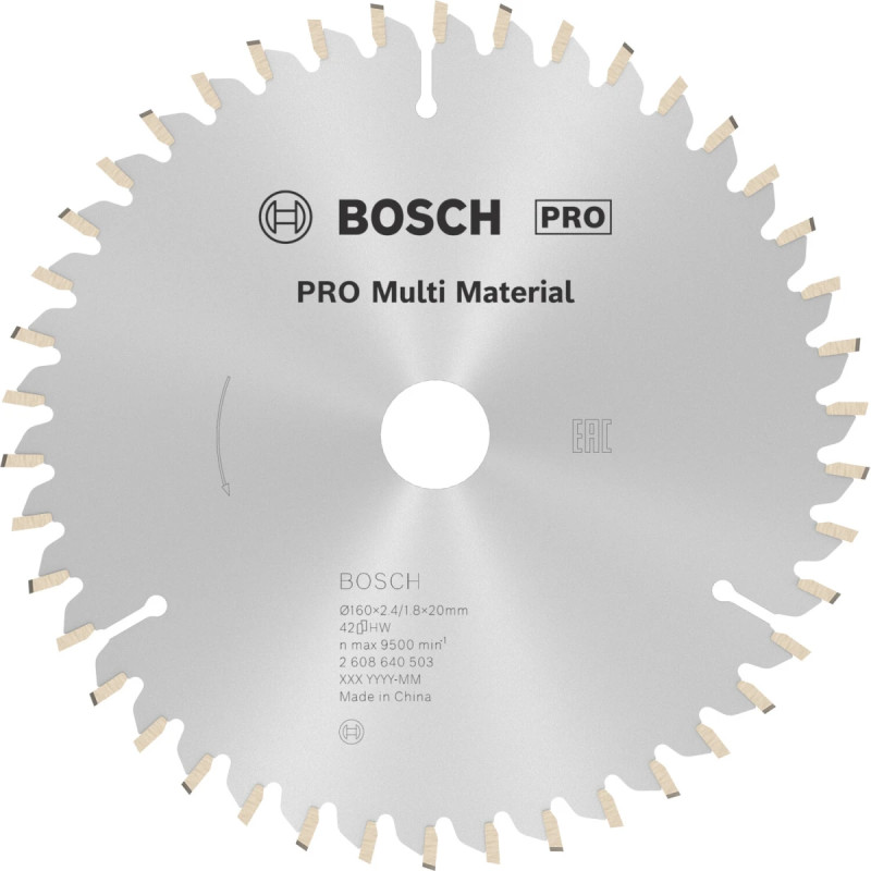 Bosch Rundsavsklinge  Multi 160x2 4x 20 16mm 42 Tdr 2608640503