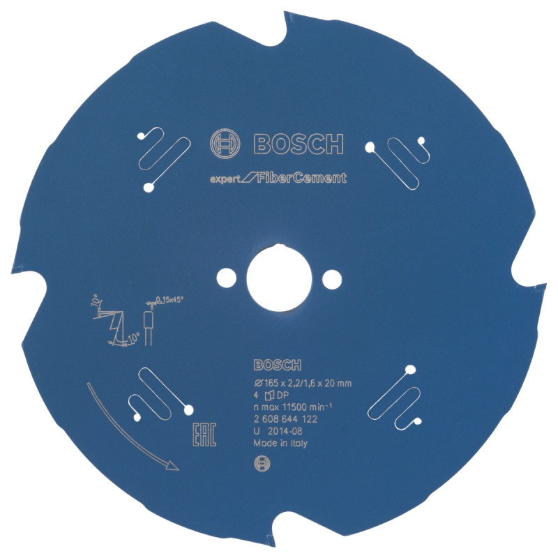 Bosch Rundsavsklinge 165x20x2 2mm 4t Exp Fiber Ceme 2608644122