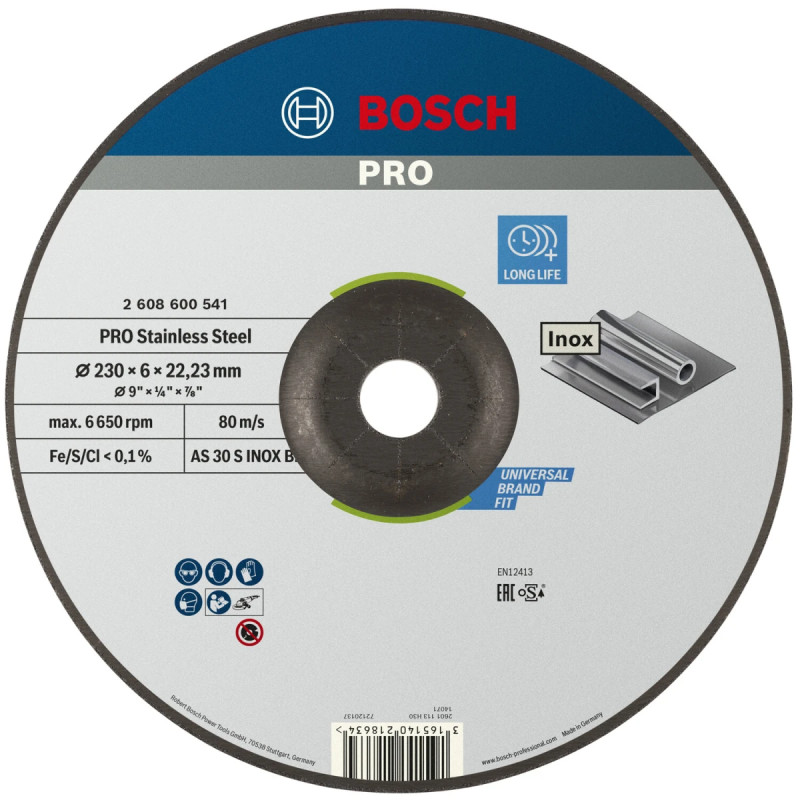 Bosch Skrubskive 230 Mm   22 2x6mm K30 2608600541