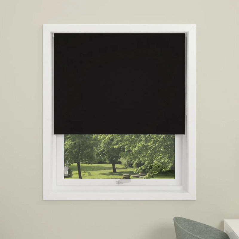 Debel Rullegardin Mørklægning Uni Sort90x210cm