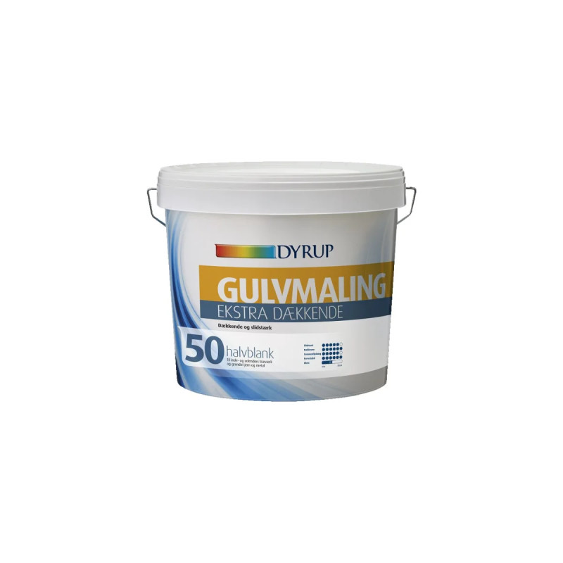 Dyrup Gulvmaling Vand Ekstra Dækkende Hvid   5lt
