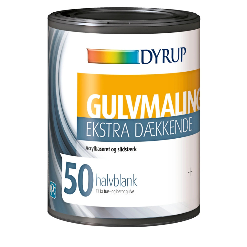 Dyrup Gulvmaling Vand Ekstra Dækkende Hvid   75lt