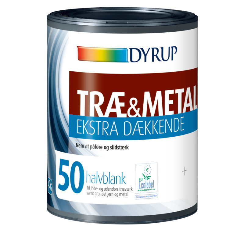 Dyrup Træ   Metal 50 Ekstra Dækkende Sort   75lt
