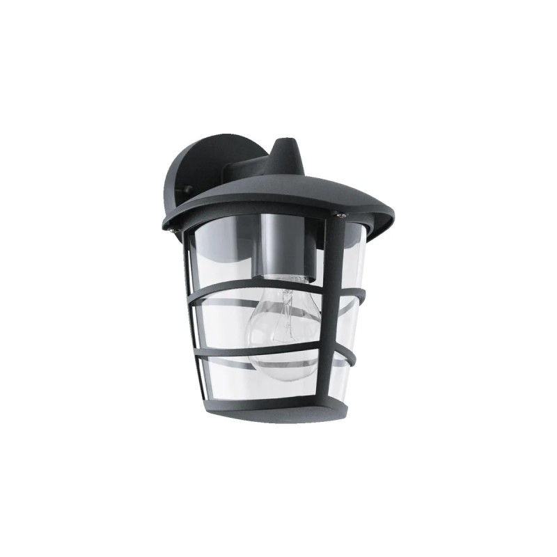 Eglo Aloria Ude Væg Ned Sort Udendørslampe 93098