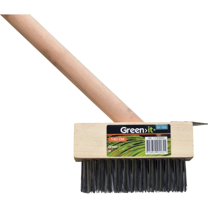 Green-it Fliserenser Med Stålbørste 140 Cm