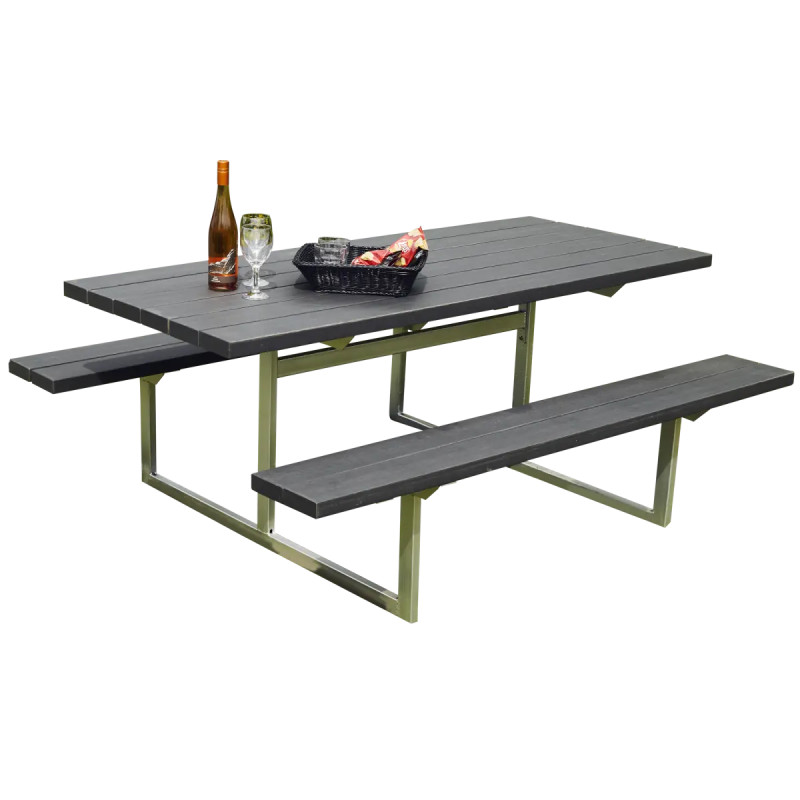 Hortus Hel Bord- Bænkesæt 75   175   140 Cm   Antracitgrå Nonwood