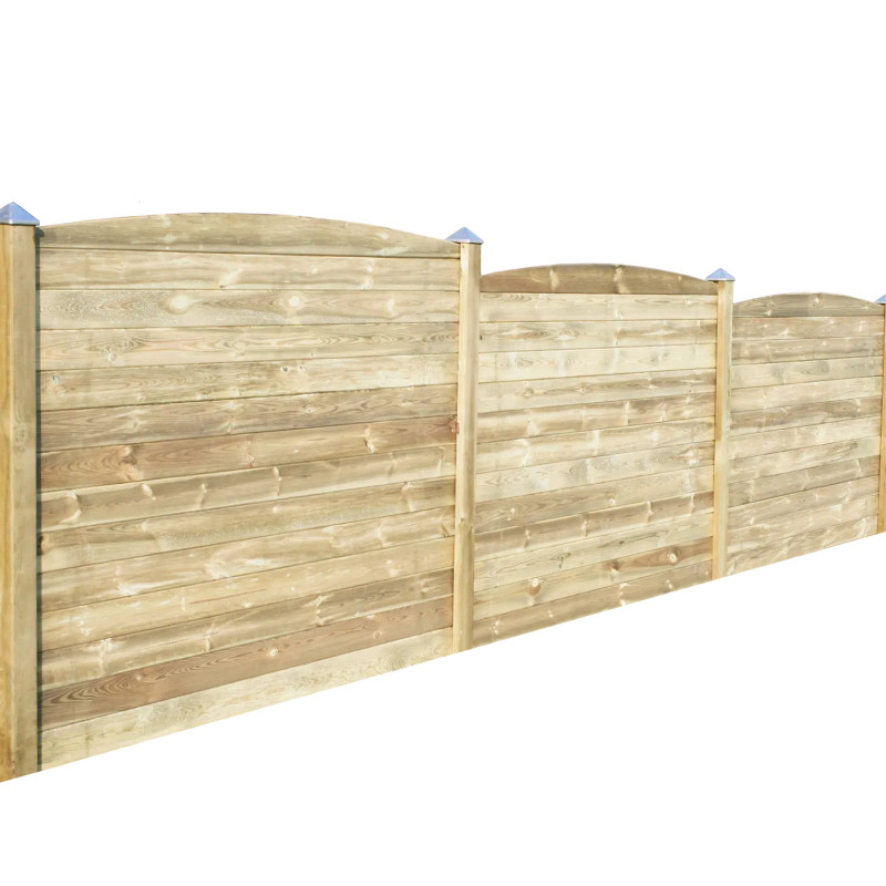 Hortus Profil Plankehegn 178   Cm   Fag Med Buet Topprofil Og   Mellemstolper