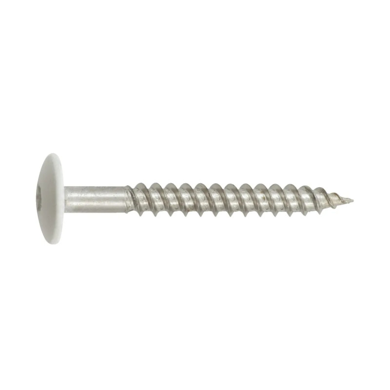 Itw Facade     Rustfrit Kv  A2 Facadepladeskrue Hvid       40 Hvid 153608