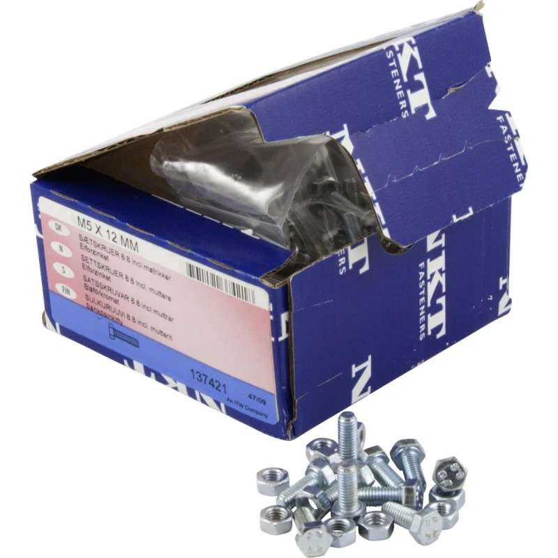 Itw   Bolt  Elforzinket Stålbolt M5   12 137421
