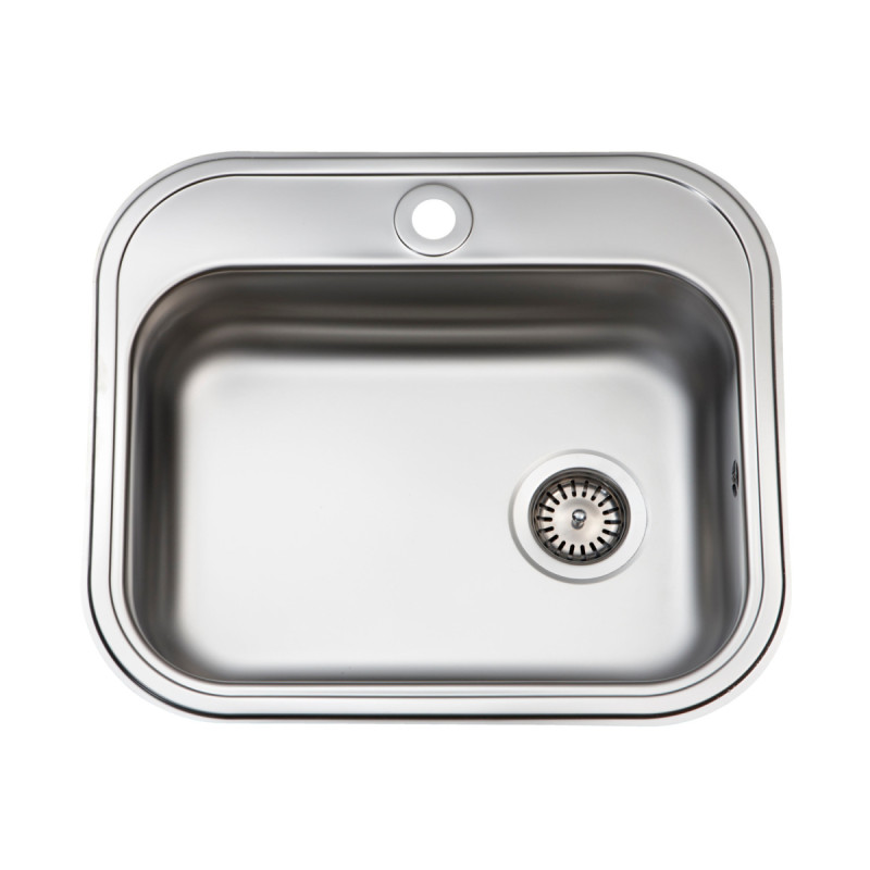 Juvel Køkkenvask Bmk480b1   Hanehul Og Strainer  Mat  Kummemål 480x340x147 Mm