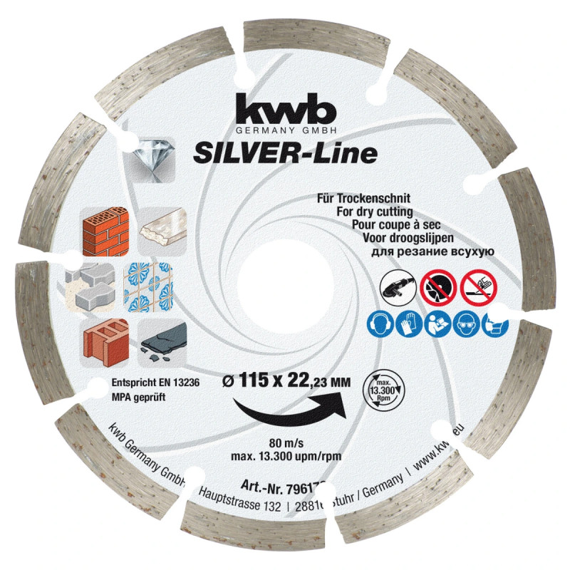 Kwb Diamantskæreskive ø125   22             Mm