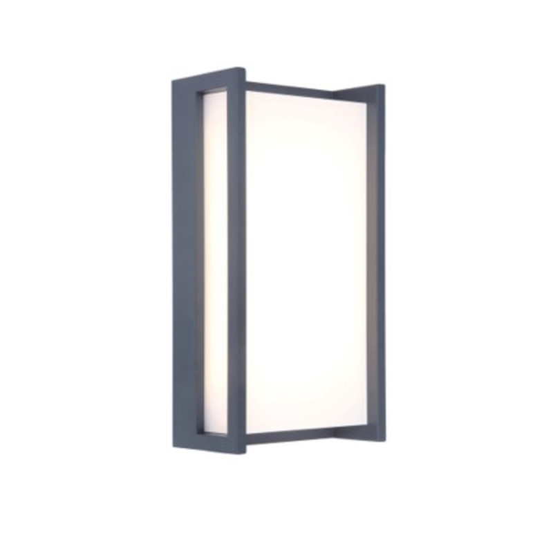 Lutec Udendørs Væglampe Qubo   Mørkegrå110x220x71mm