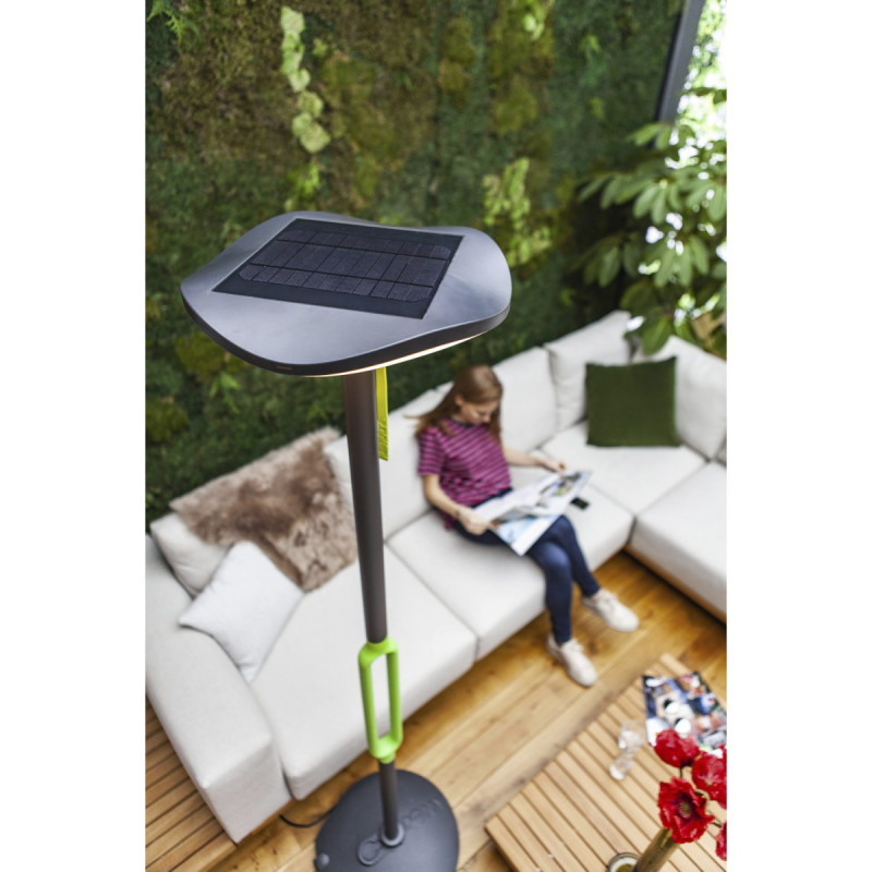 Lutec Udendørsbelysning   Solcellelampe    Blutoothhøjt  Grå Poppy Solcellelampe