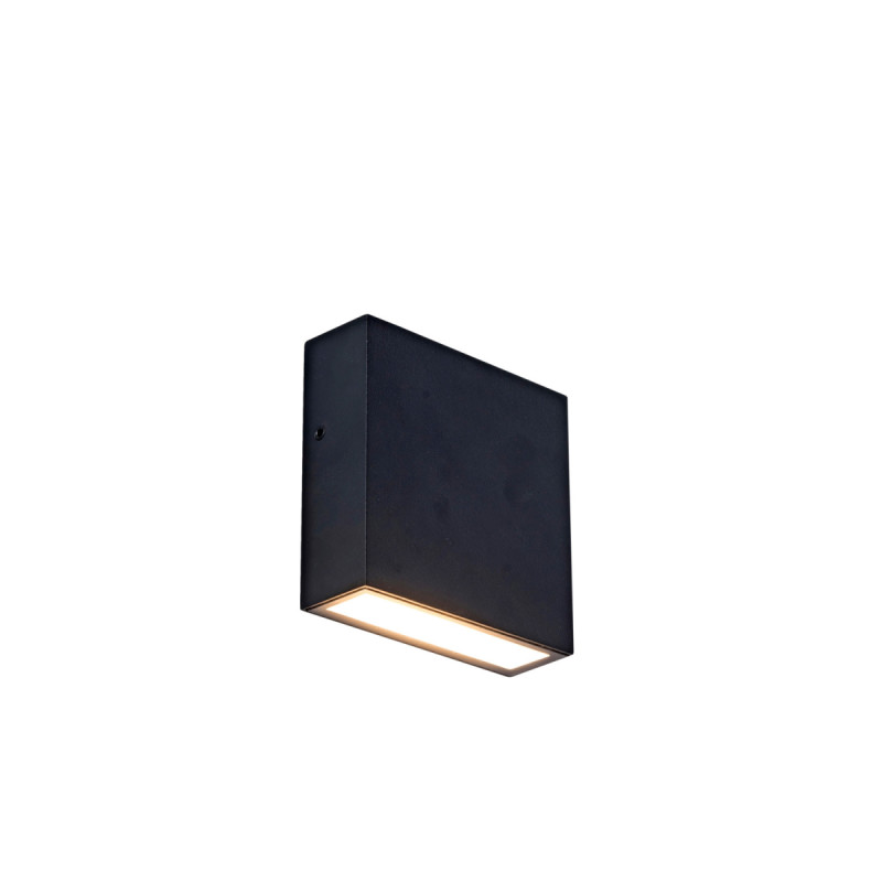 Lutec Væglampe Udendørs   Gemini Xf Sort    36x110x110mm