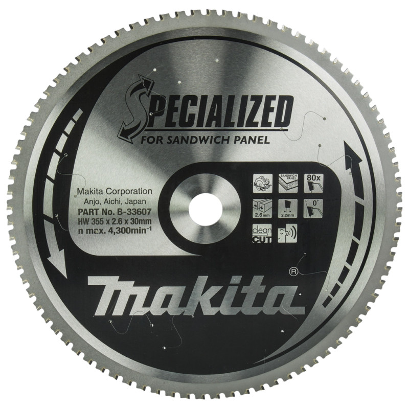 Makita Hm Klinge 355x30x80z Speciali  -33607