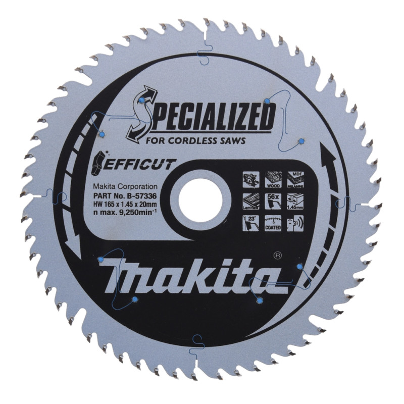 Makita Klinge Tct 165x20mm 56t  -57336