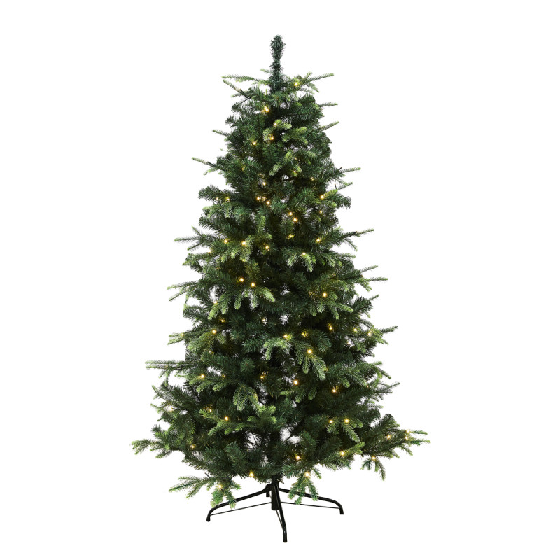 Nordic Winter Viga Kunstigt Juletræ Med 130 Led-lys   140   96 Cm