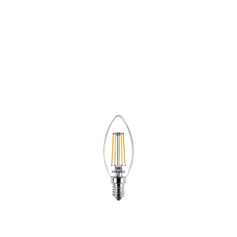 Philips Led Classic Filament Kertepære B35 E14 Klar 40w Varm Hvid  -pak Box