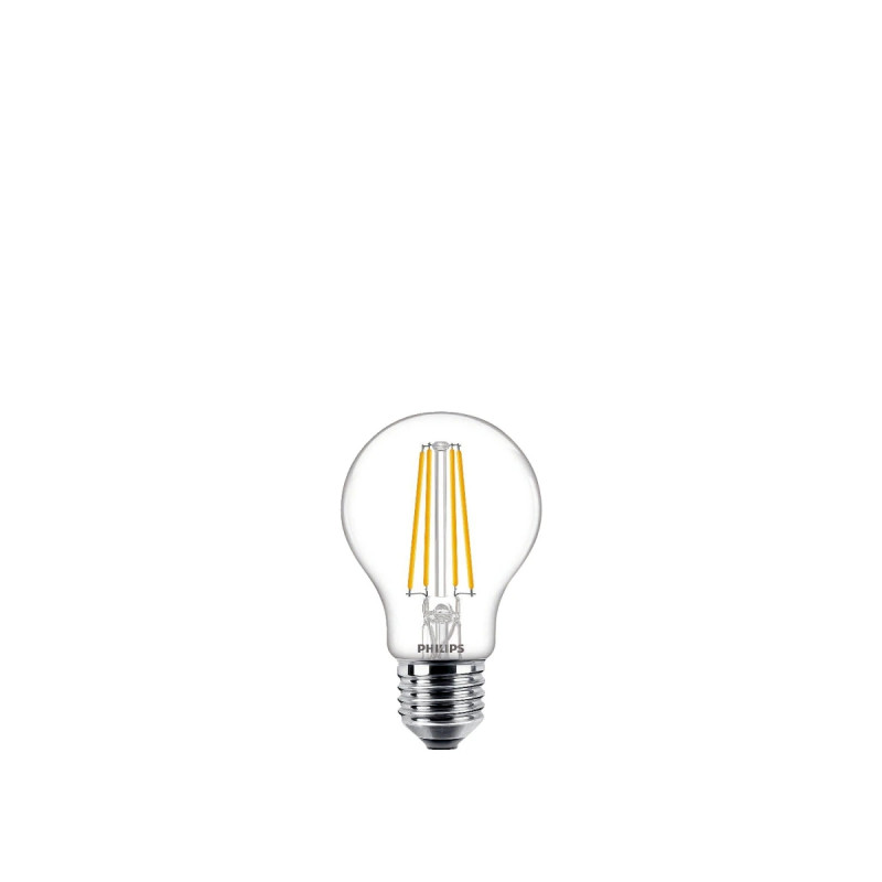 Philips Led Classic Filament Standardpære A60 E27 Klar 60w Varm Hvid  -pak Box