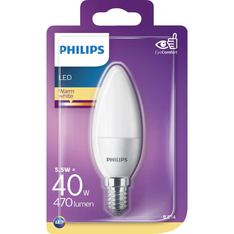 Philips Led Kerte   5w E14 Vv