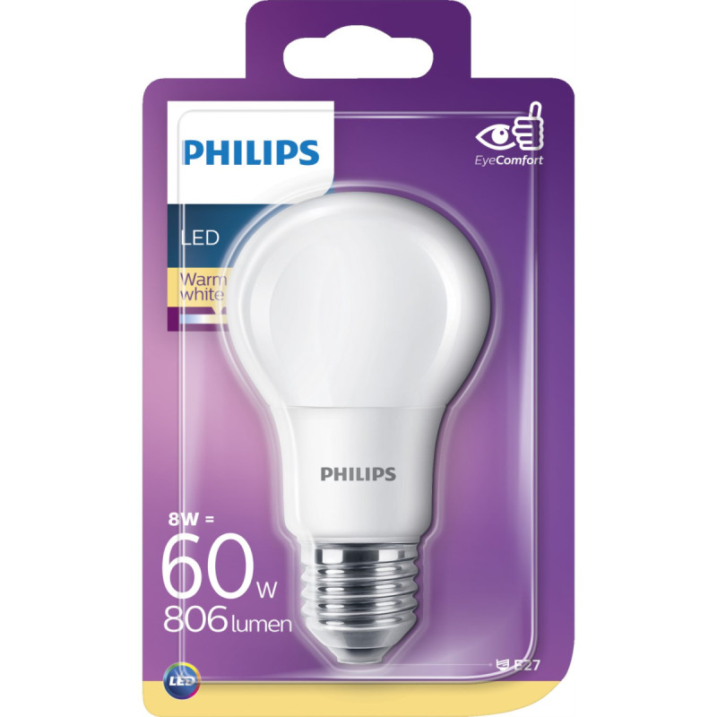 Philips Led 60w A60 E27 Ww 230v Fr Nd Srt4
