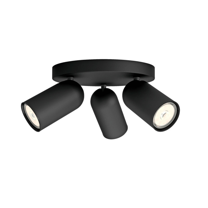 Philips Myliving Pongee Spiral Loft- Vægspot Sort Med   Spots