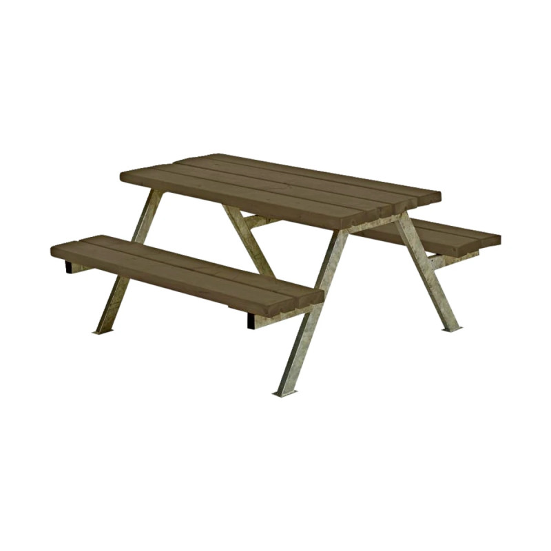Plus Alpha Junior Bord Bænkesæt 118 Cm Gråbrun