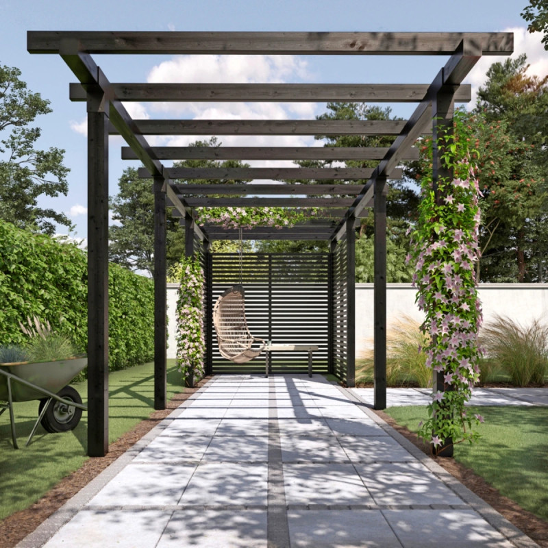 Plus Dobbelt Pergola   Moduler Inkl  Tokyo Hegn 664x238x218 179099-15
