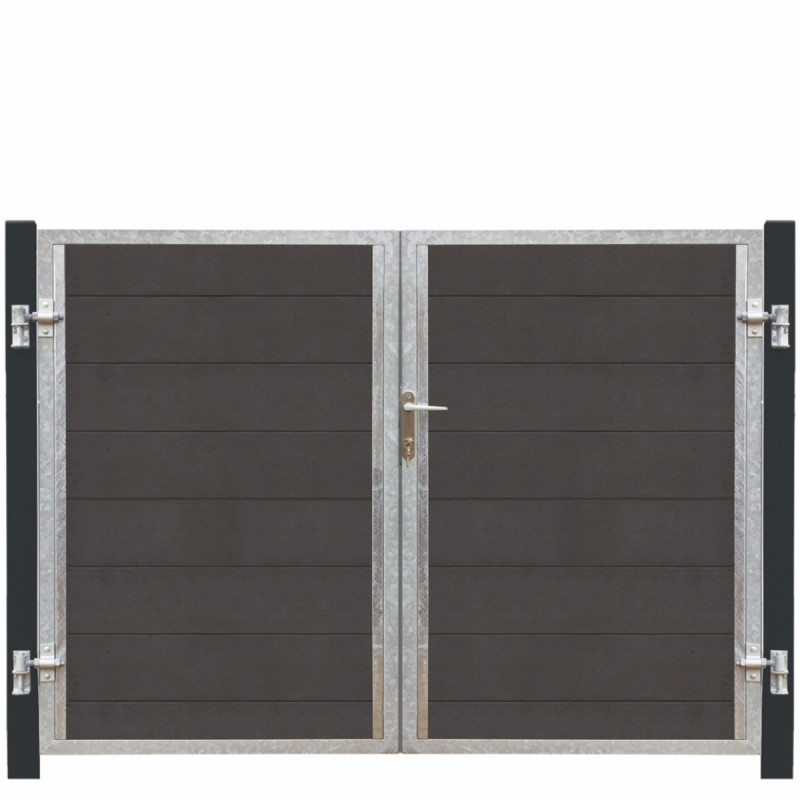 Plus Futura Dobbeltlåge Hi 197ã 145 Cm   16 Cm Gråsorte Stålstolper 17582-21